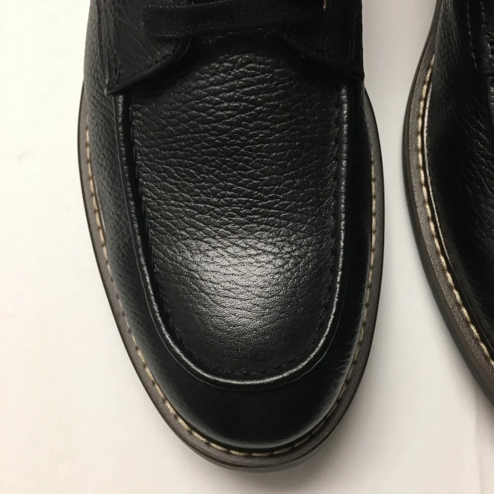 Banana Republic Moc - Toe Leather Boot NEW Size 10 Brown Black - Picture 4 of 9